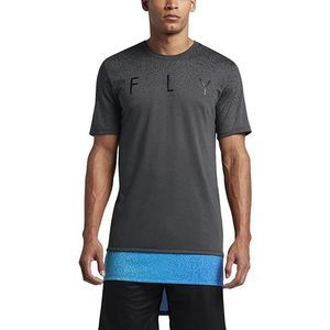 New Mens Medium Nike Long Hem Fly Basketball T-Shirt 894911 060